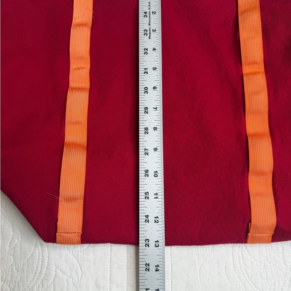 Mother Denim Move It Duffel Bag Red Orange - Picture 7 of 9